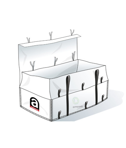 Asbest-Depot-Bag mit Einfüllschürze 260 x 120 x 30cm | OTEXIO