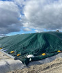 Temporäre Plane für Abfälle, Polyethylen, grün | OTEXIO