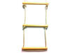 Ladder with varnished wooden rungs