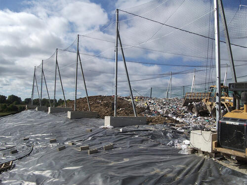 anti-bird netting for waste treatment and environmental protection
