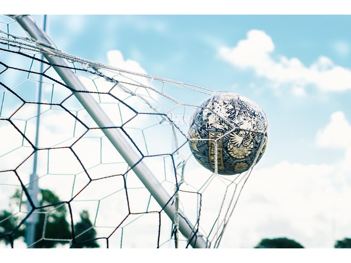 Mesh nets for football, rugby and handball.