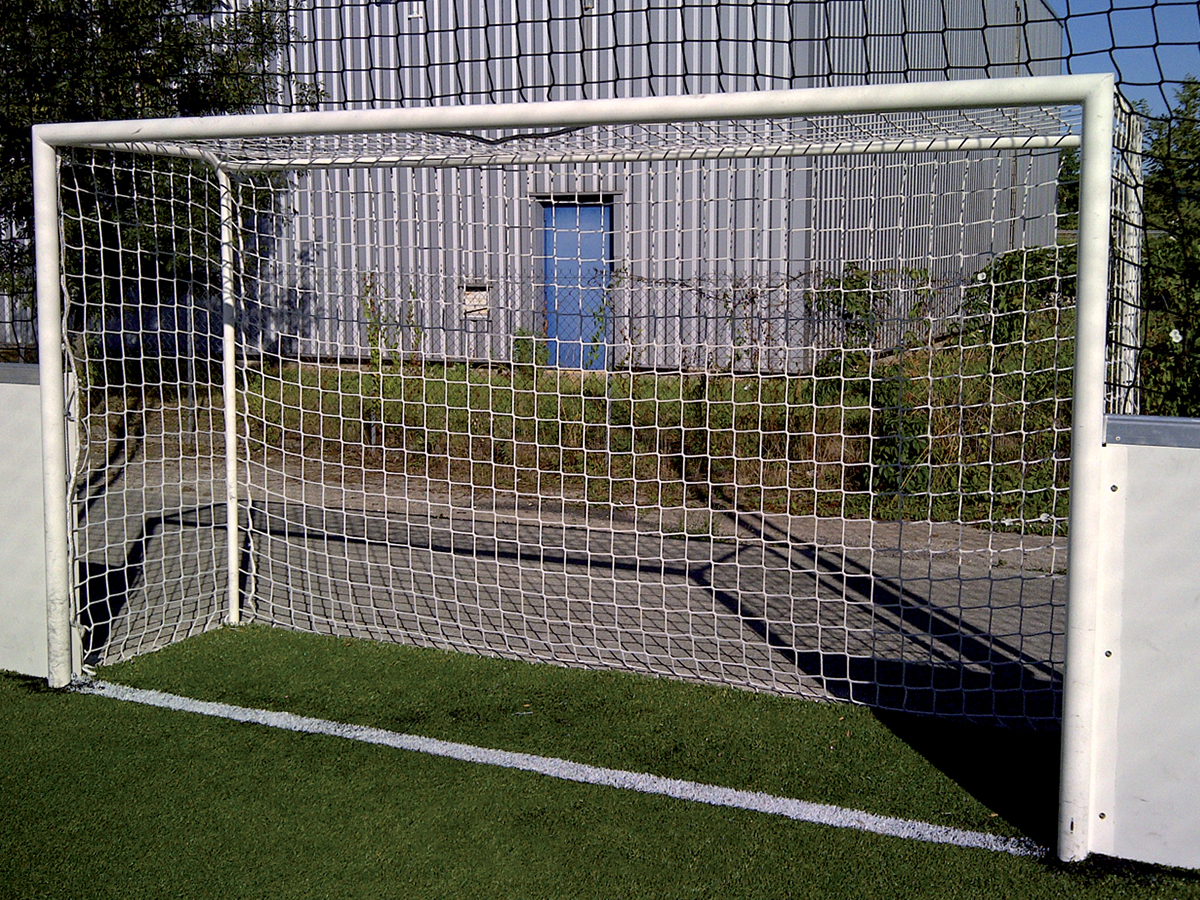 Mesh nets for football, rugby and handball.